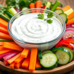 Tzatziki and veggie sticks