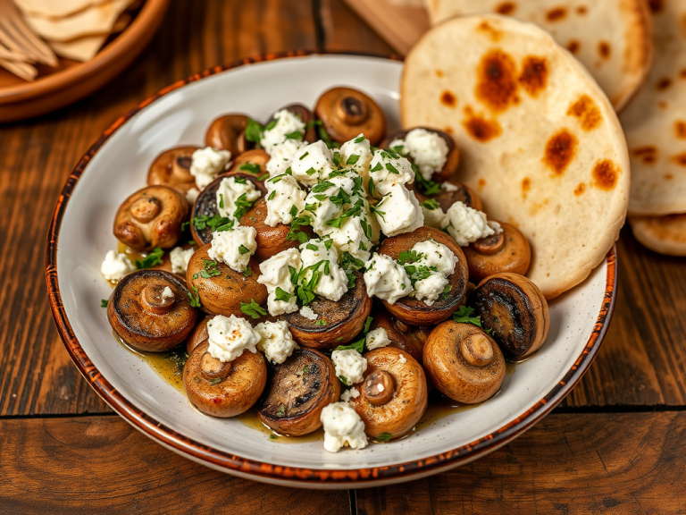 Mushroom Saganaki