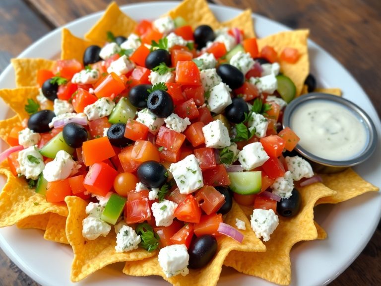 Greek style Nachos