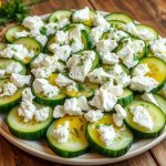 Cucumber Slices and Feta