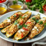 Greek Stuffed Zucchini
