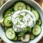 Cucumber and yoghurt salad