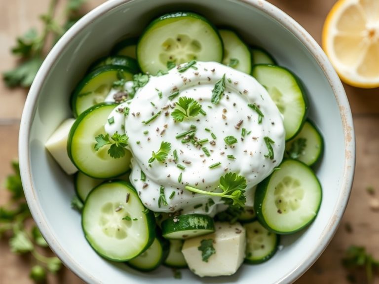 Cucumber and yoghurt salad