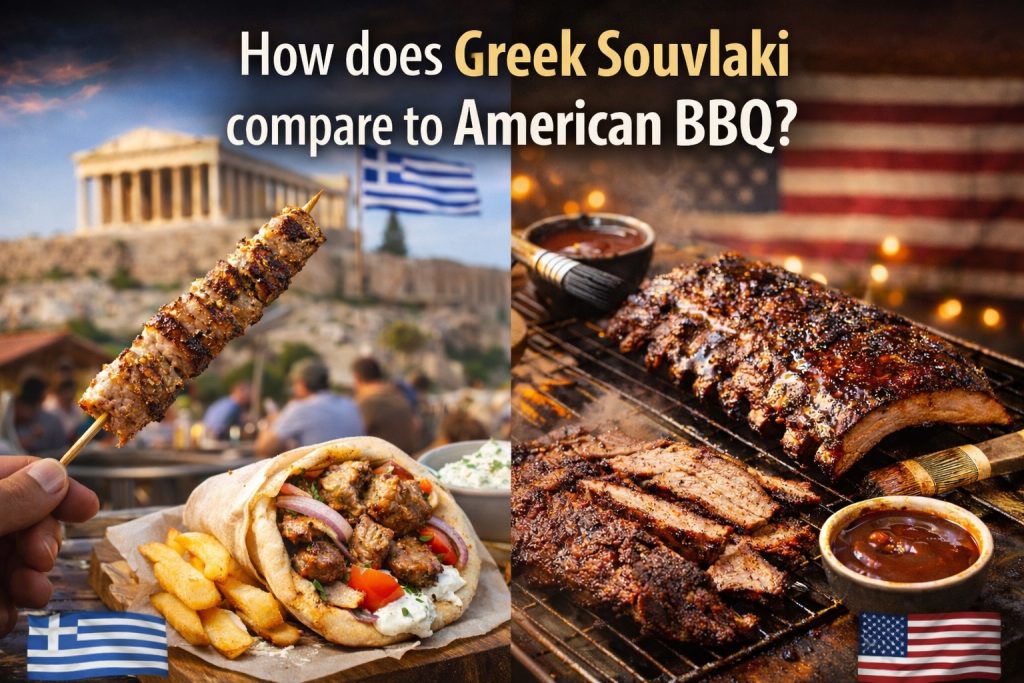 Greek Souvlaki and American BBQ