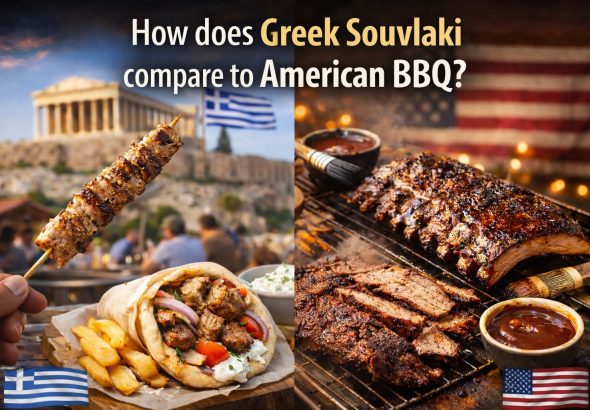 Greek Souvlaki and American BBQ